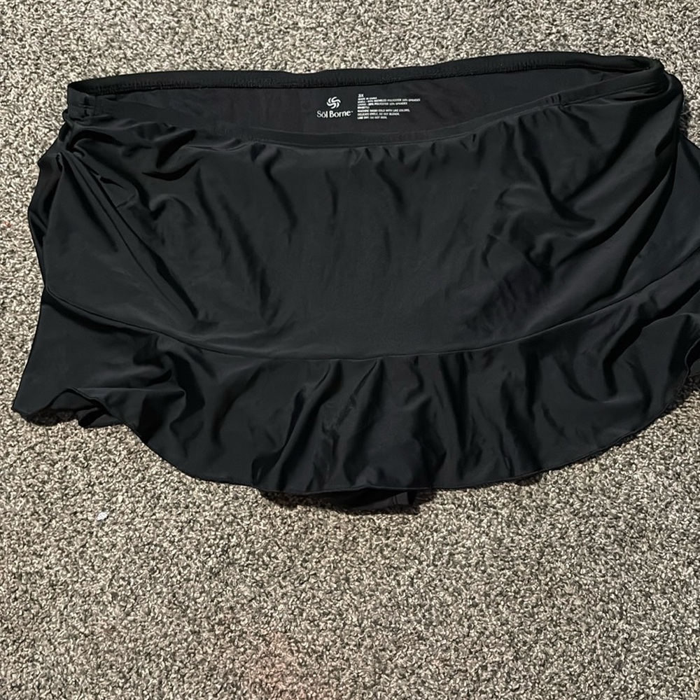 Sol Borne Black Swim Skirt